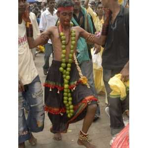  Pilgrim in Trance During the Hindu Thaipusam Festival 