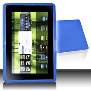  Premium   Blackberry Playbook Trans. Dr. Blue Silicon Skin   Jelly 