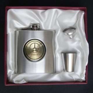 7oz BENZ Stainless Steel Hip Flask Gift Set /Funnel&Cup  