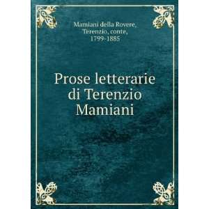   Mamiani Terenzio, conte, 1799 1885 Mamiani della Rovere Books