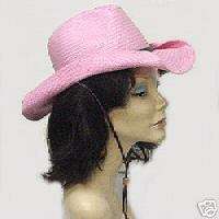 NEW Shapeable ROLLUP Straw Cowboy Cowgirl Hat PINK  