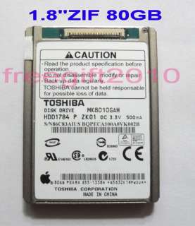 Toshiba 80GB hard Drive MK8010GAH for iPod Video Disk  