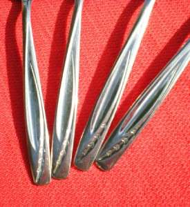 Rogers LAWNCREST Stainless 4 Fruit / Grapefruit Spoons  