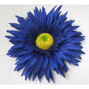 NEW Large Royal Blue Daisy Hair Flower Clip, Limited 