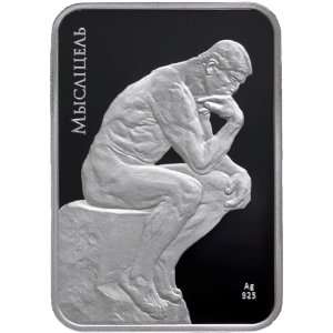 Belarus 2010 20 Roubles World of Sculpture Thinker 28,28g Silver Coin 