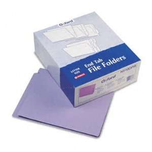  Reinforced Two Ply Folders, Straight Tab, Letter, Purple 