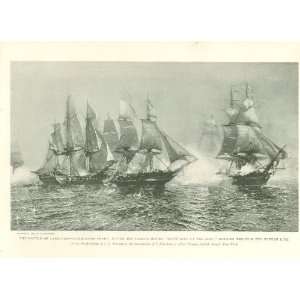  1898 Print Battle of Lake Erie Commodore Perry War of 1812 