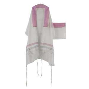  Sheer Organza Womens Tallit & Tallit Bag with Rose on the 