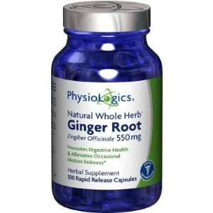  PhysioLogics   Ginger Root 550mg 100c Health & Personal 
