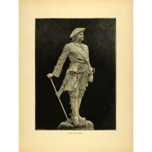   Peter Great Statue Romanov Russia   Original Engraving