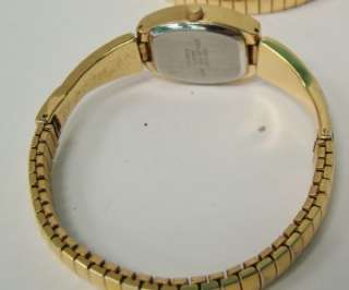 WATCHES GOLDTONE KESSARIS HEART CRYSTAL CUFF CARRIAGE SARAH COVENTRY 