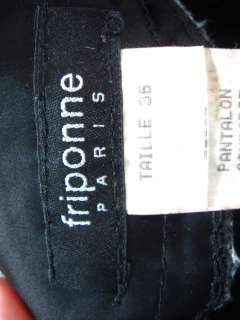 FRIPONNE Black Cropped Dress Pants Slacks Capris 36  