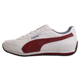 Puma Rio Racer S/L White Red 2011 Mens Retro Casual Running Shoes 