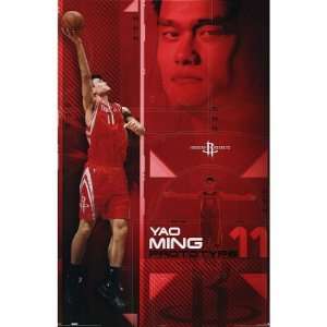  Yao Ming Houston Rockets NBA Basketball POSTER Dunk