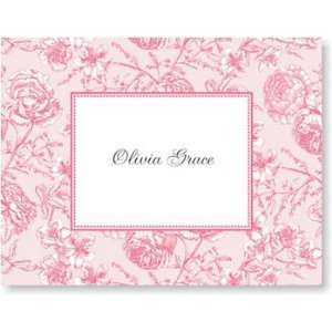  Boatman Geller Personalized Stationery   Floral Toile Pink 