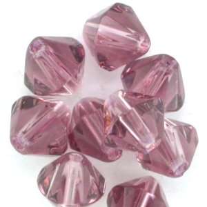 20 MAUVE ROCKn CRYSTAL 6MM FACETED BICONE BEADS