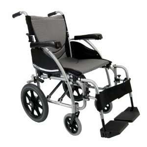 Karman Healthcare S Ergo115F16SS TP Ergonomic Wheelchair Pearl Silver