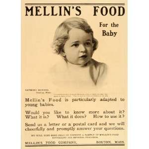   Ad Mellins Food Baby Raymond Bowers Reading MA   Original Print Ad