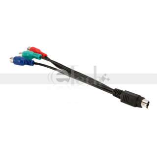 New 7 Pin S Video to 3 RCA RGB Component TV HDTV Cable Black  
