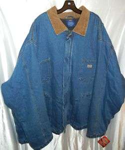 dickies big mens 5xl lined denim work jacket / coat NEW  