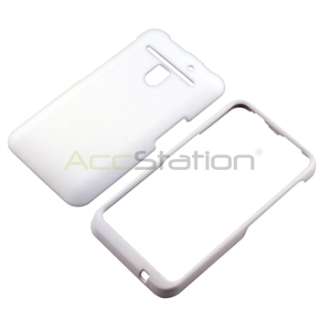 for LG VS910 Revolution Phone NEW Dark White Snap on Rubber Hard Skin 