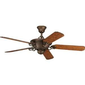   Fan in Roasted Java Finish Forged Black with Distressed Walnut Blades