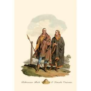  Hibernian Male and Female Costume 24x36 Giclee