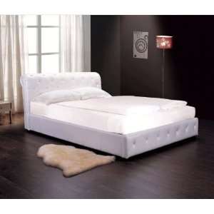  Abbyson Living Bryson Faux Leather Queen Bed in White 