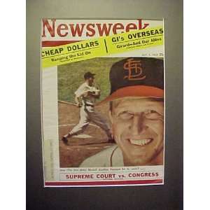 Stan Musial July 1, 1957 Newsweek Magazine Professionally Matted Cover 