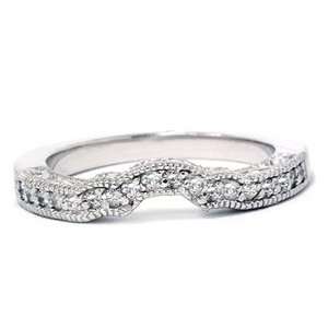   45CT 14k White Gold Vintage Wedding Engagement Ring Enhancer Jewelry