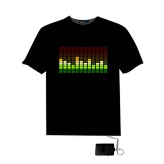Sound Disco Music Activated Equalizer LED T Shirt 07  