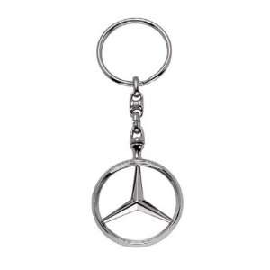   Benz Chrome Star Logo Brussels Key Chain, Genuine Product Automotive