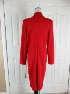 NWT Liz Claiborne RED Long Sleeve Holiday Party Dress M  