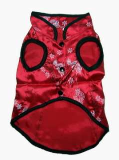 Red Chinese Dog Apparel Dress Pet Costumes SizeS  