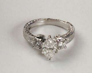   White Gold Marquise 1 CT. Diamond Engagement Ring 4.5g Size 4.5  