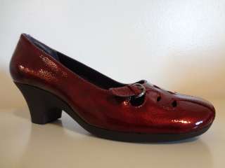 Aerosoles Red Patent Leather Buckle Loafer Dress Pumps Heels 5.5 NEW 