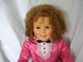 VINTAGE 60S 36 SHIRLEY TEMPLE DOLL IN VERY GOOD CONDITION DRESSED 