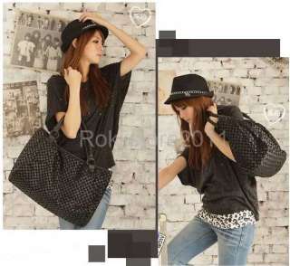  Korean style Lady Hobo PU leather handbag shoulder bag 