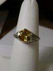 2ct Honey Citrine Sterling Silver 925 Art Nouveau Style Filigree Ring 