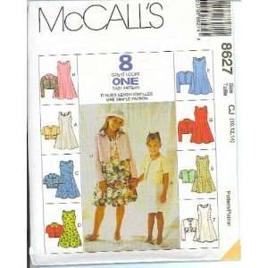  McCalls Sewing Pattern 8627 Girls Unlined Jacket & Dress 