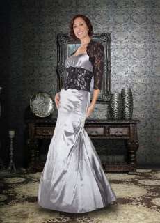 Glamorous Mother of the Bride Dress Formal Gown With Lace Jacket Size 