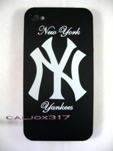 NY New York Yankees Black Hard Case Cover for iPhone 4 4G 4S  