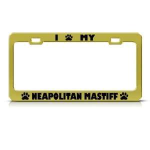 Neapolitan Mastiff Dog Animal Metal license plate frame Tag Holder
