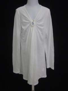 ELLA MOSS Girls White Cotton Long Sleeve Dress Sz 10  