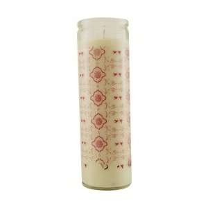   & BEESWAX CANDLE LARGE PRINTED GLASS. BURNS APPROX. 100 HRS. Beauty