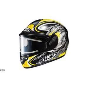 NEW HJC SNOW CL 16 HELLION HELMET WITH ELECTRIC LENS, BLACK/YELLOW 