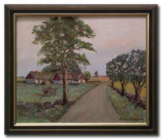 HJALMAR LINDBLOM *1901 1989   Swedish Art Oil Painting  