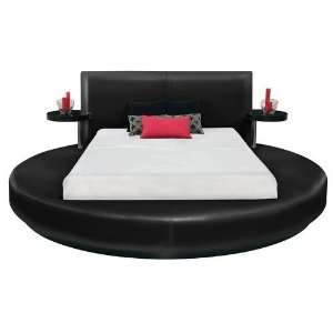  Urbansphere Pesaro Upholstered Bed in Black Vinyl