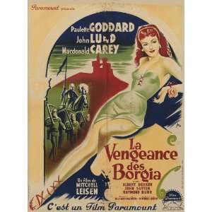  Bride of Vengeance (1949) 27 x 40 Movie Poster French 