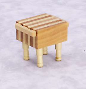 doll house MINI BUTCHER BLOCK MEAT TABLE WORKING NEW  